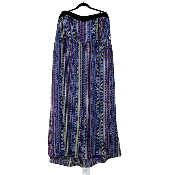 NWT Torrid Women's Strapless Maxi Dress Tribal Stripe Zip Back Lined Size 26 $69 - Picture 1 of 9